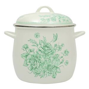 THE PIONEER WOMAN Agatha 12-Quart Enamel on Steel Stock Pot, Green